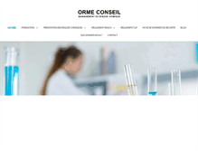 Tablet Screenshot of orme-conseil.com